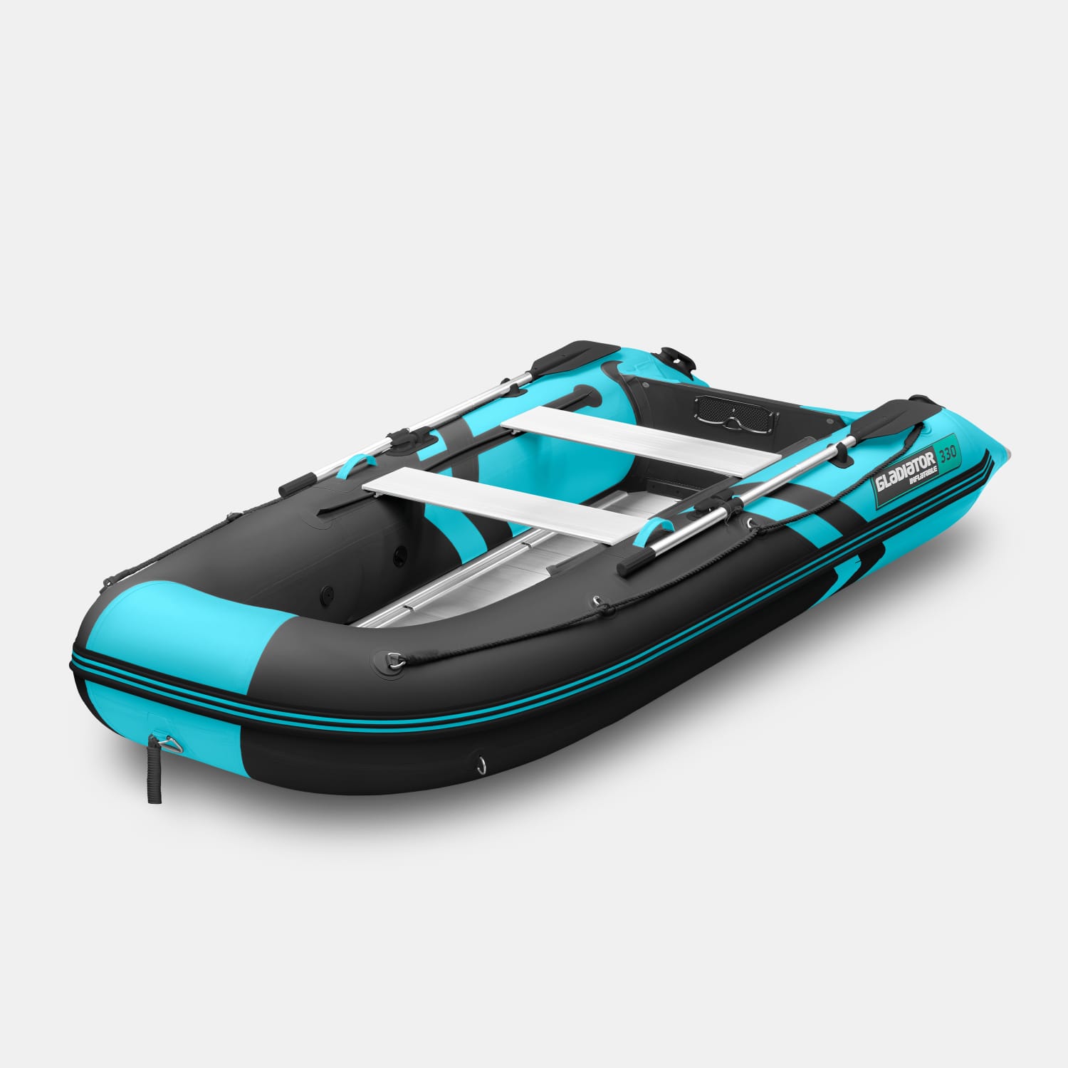 картинка Надувная лодка GLADIATOR B330AL черно-бирюзовый 