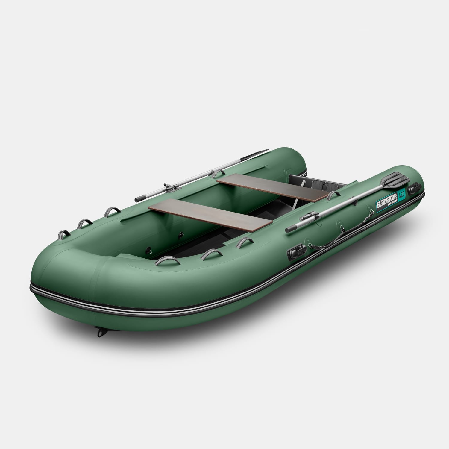 картинка Надувная лодка RIB GLADIATOR AL 420 зеленый (СПб) 