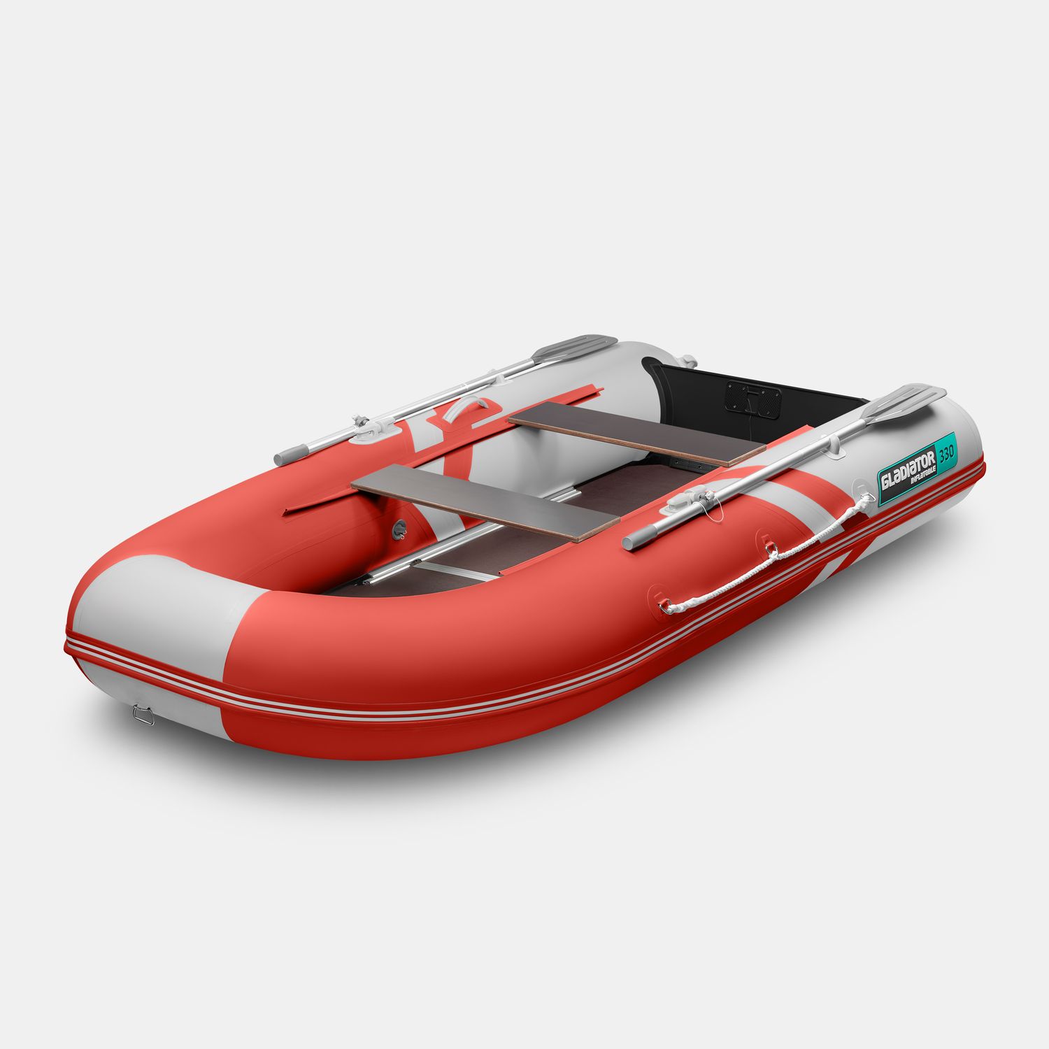 картинка Надувная лодка GLADIATOR B330 красно-белый 