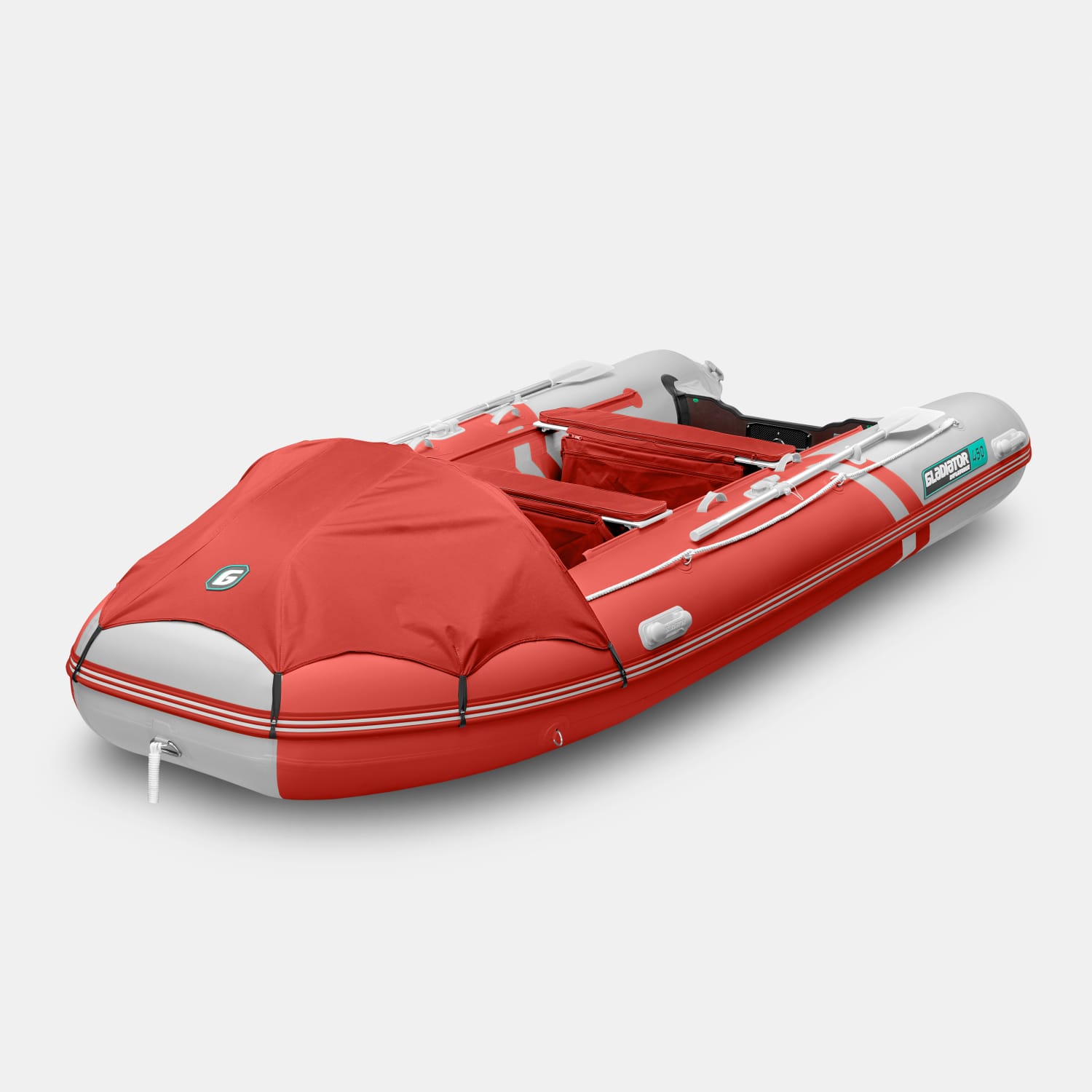 картинка Надувная лодка GLADIATOR E450PRO красно-белый 