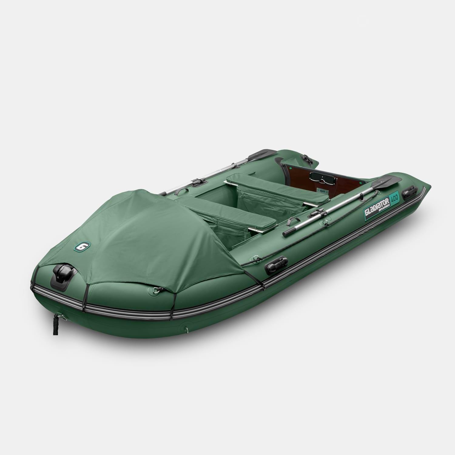 картинка Надувная лодка GLADIATOR C400AL зеленый 