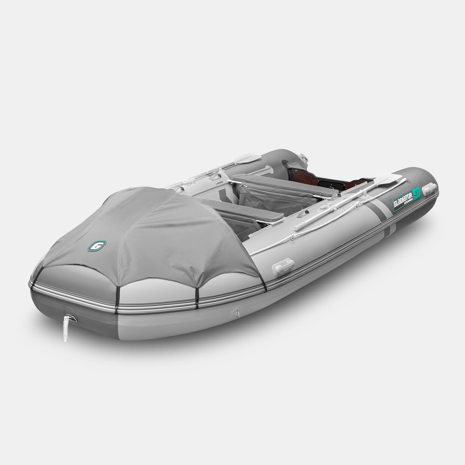 картинка Надувная лодка GLADIATOR E450PRO светло-темносерый 