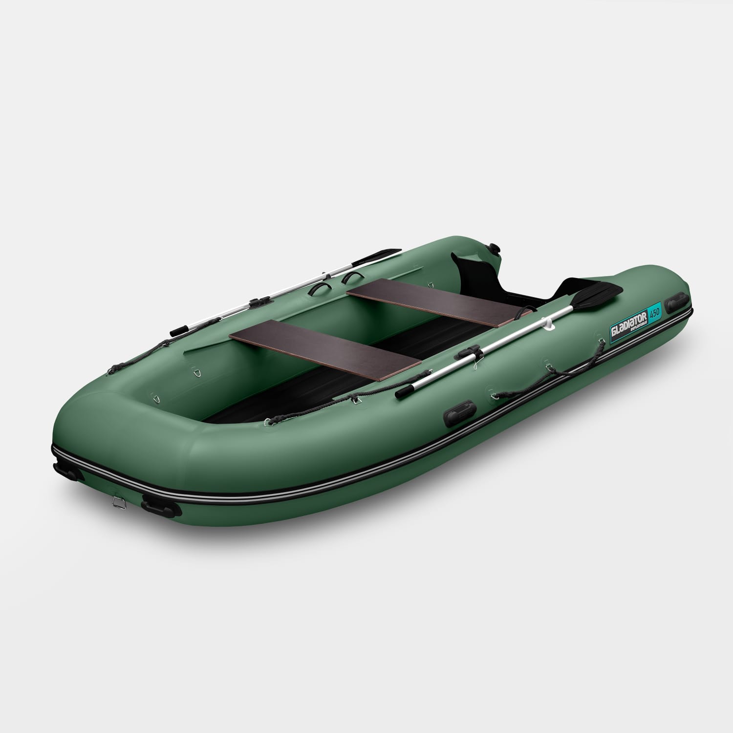 картинка Надувная лодка GLADIATOR E450S зеленый 