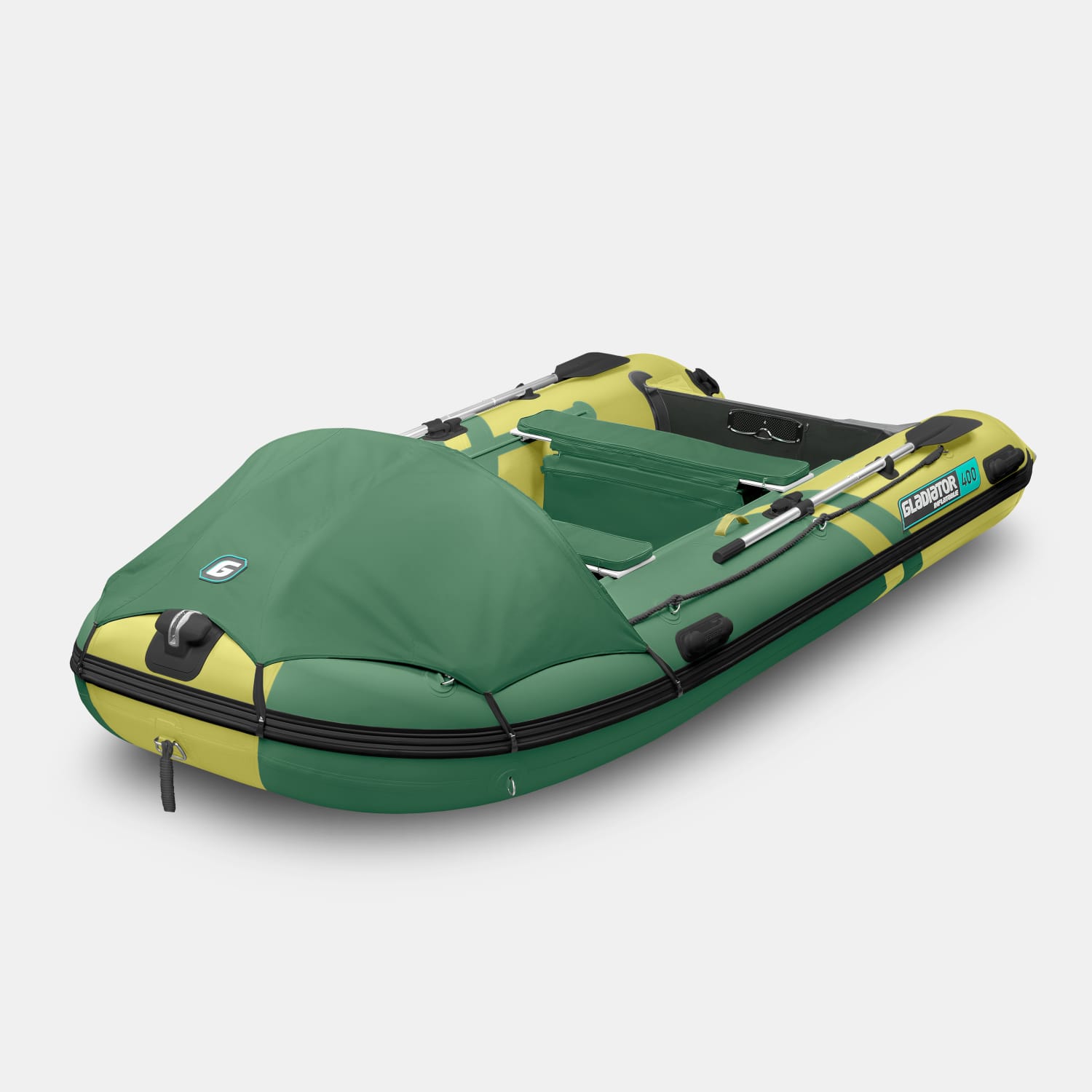 картинка Надувная лодка GLADIATOR C400AL зелено-оливковый 