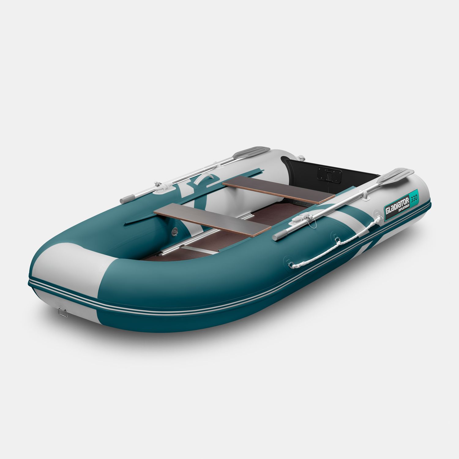картинка Надувная лодка GLADIATOR B330 морской зеленый-белый 