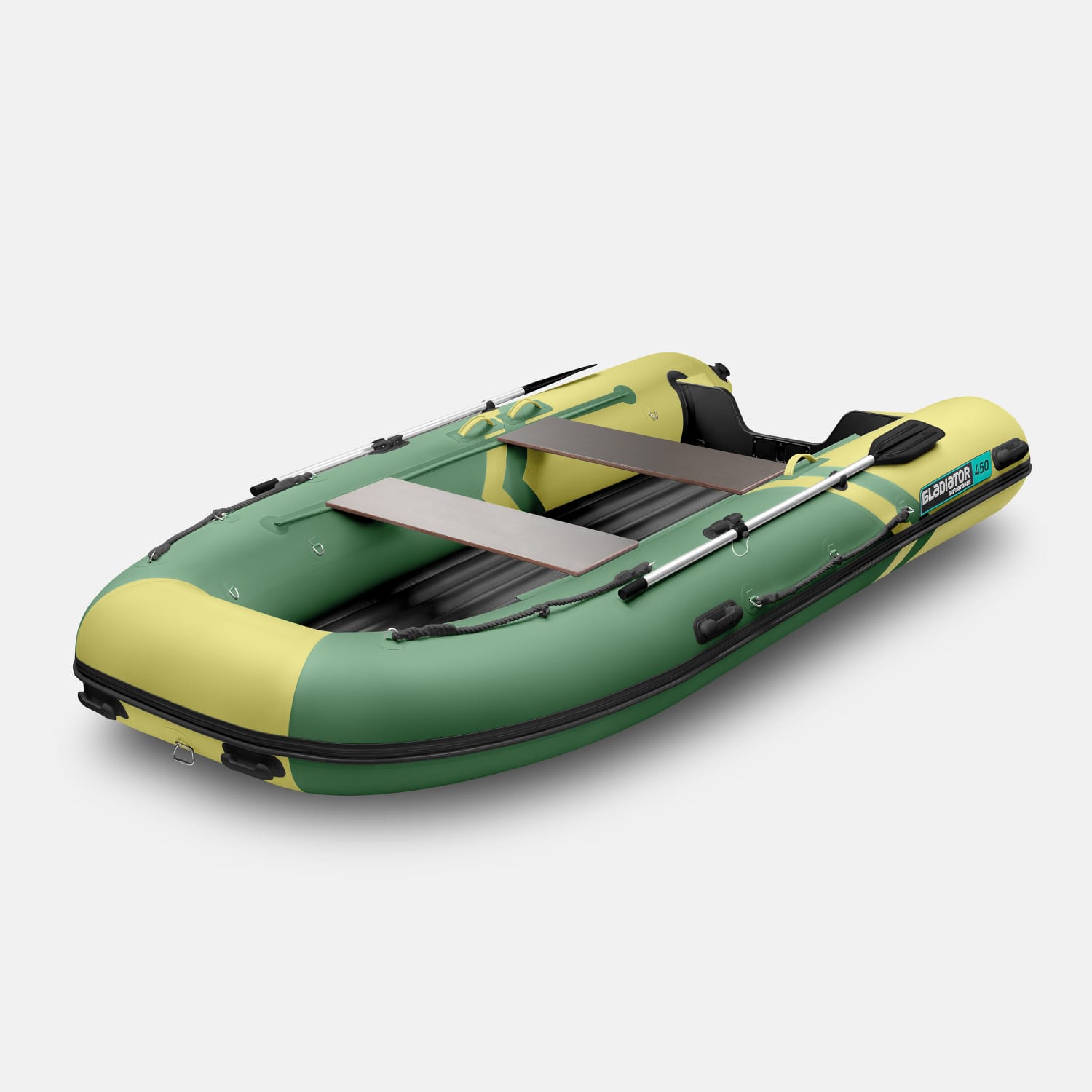 картинка Надувная лодка GLADIATOR E450S зелено-оливковый 