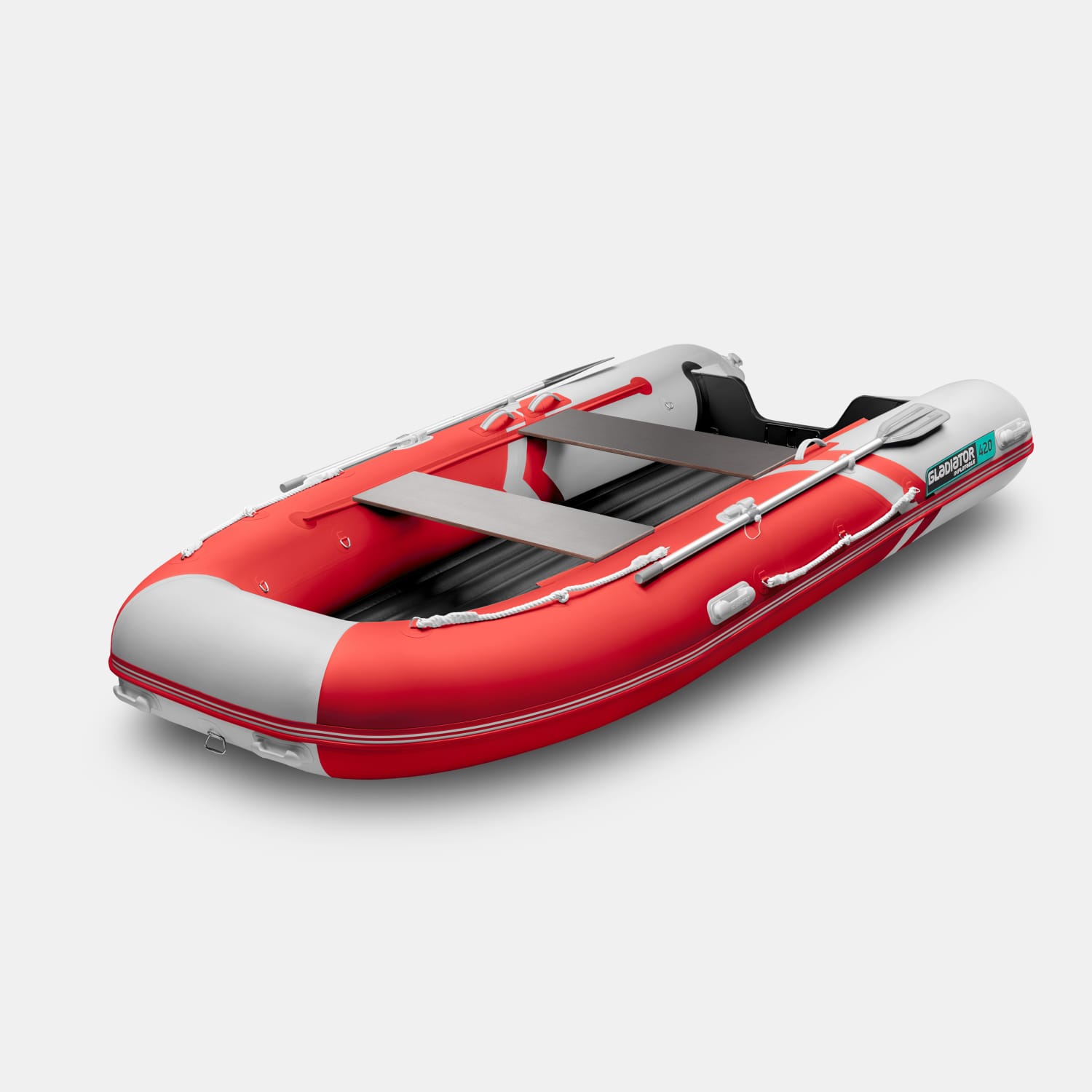 картинка Надувная лодка GLADIATOR E420S красно-белый 