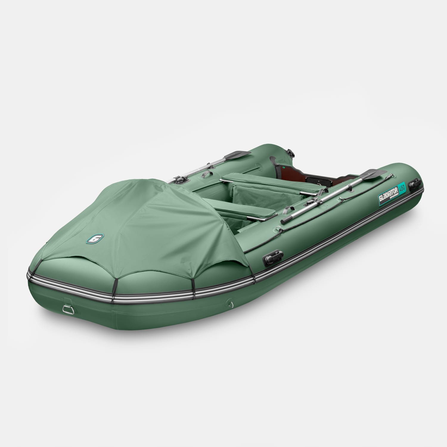 картинка Надувная лодка GLADIATOR E450PRO зелёный 