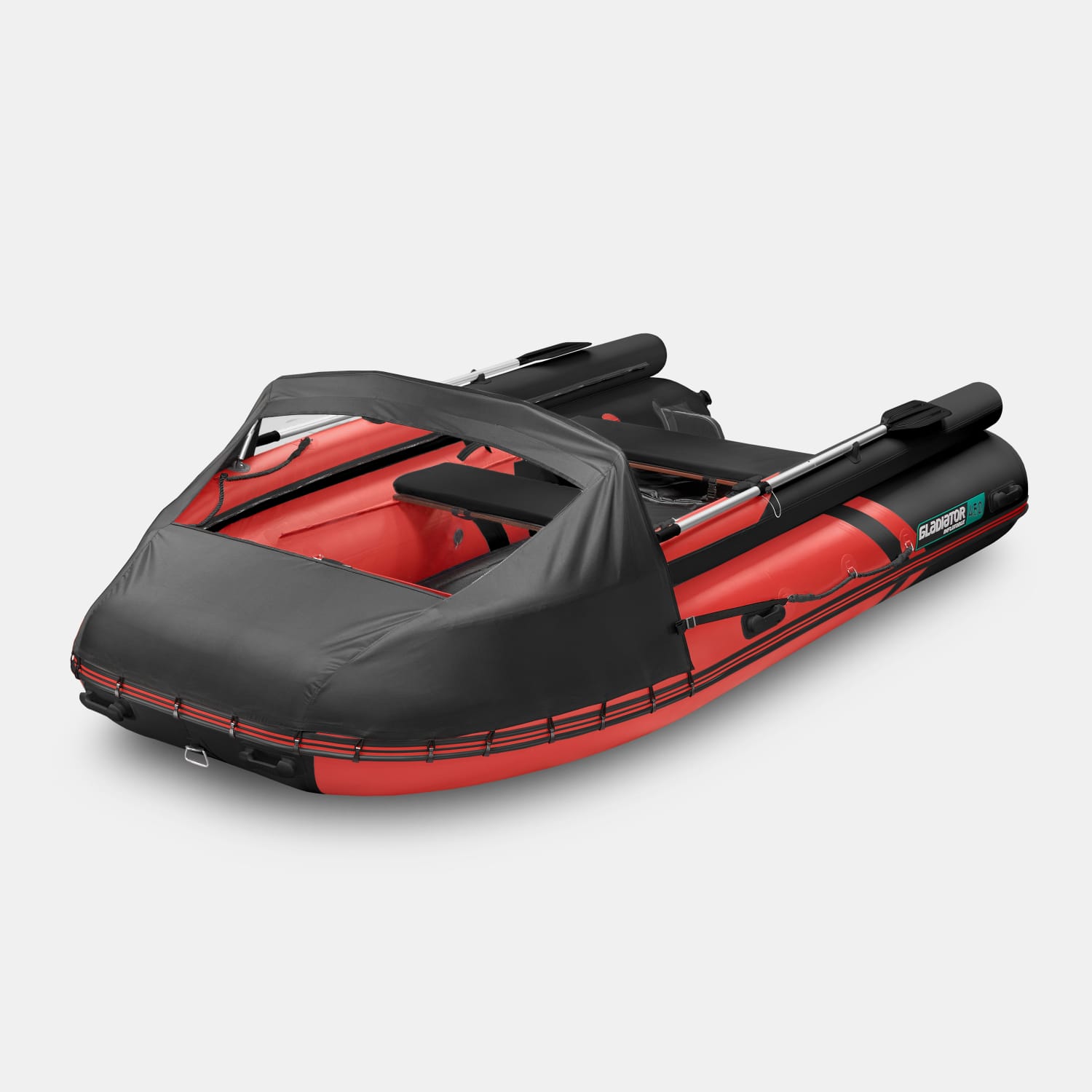 картинка Надувная лодка GLADIATOR E450X красно-черный 