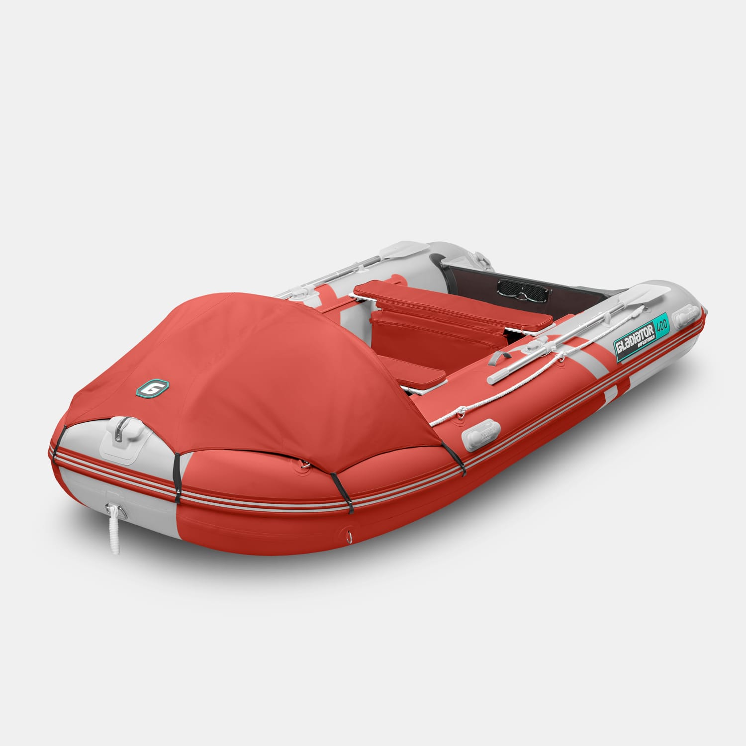 картинка Надувная лодка GLADIATOR C400AL красно-белый 