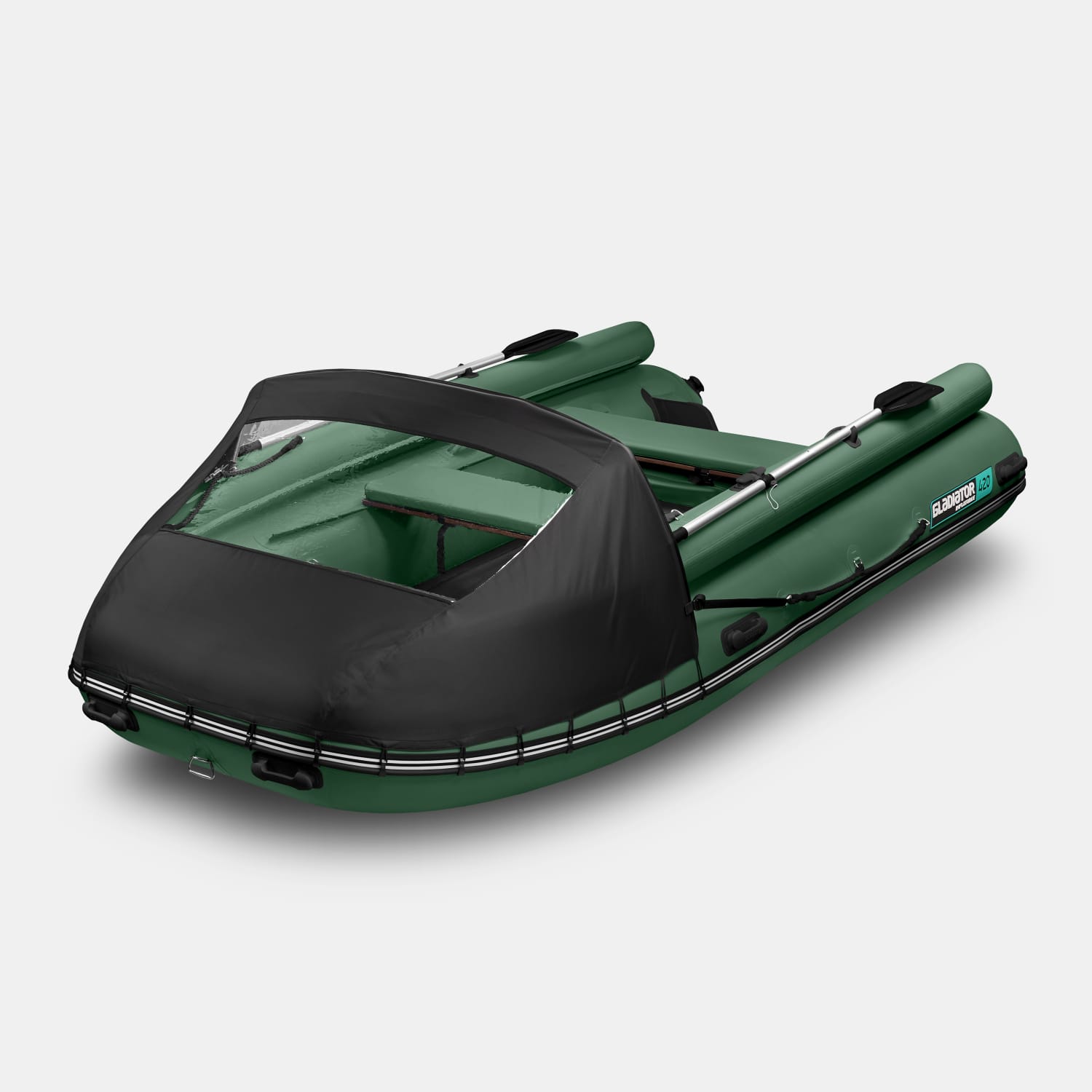 картинка Надувная лодка GLADIATOR E420X зеленый 
