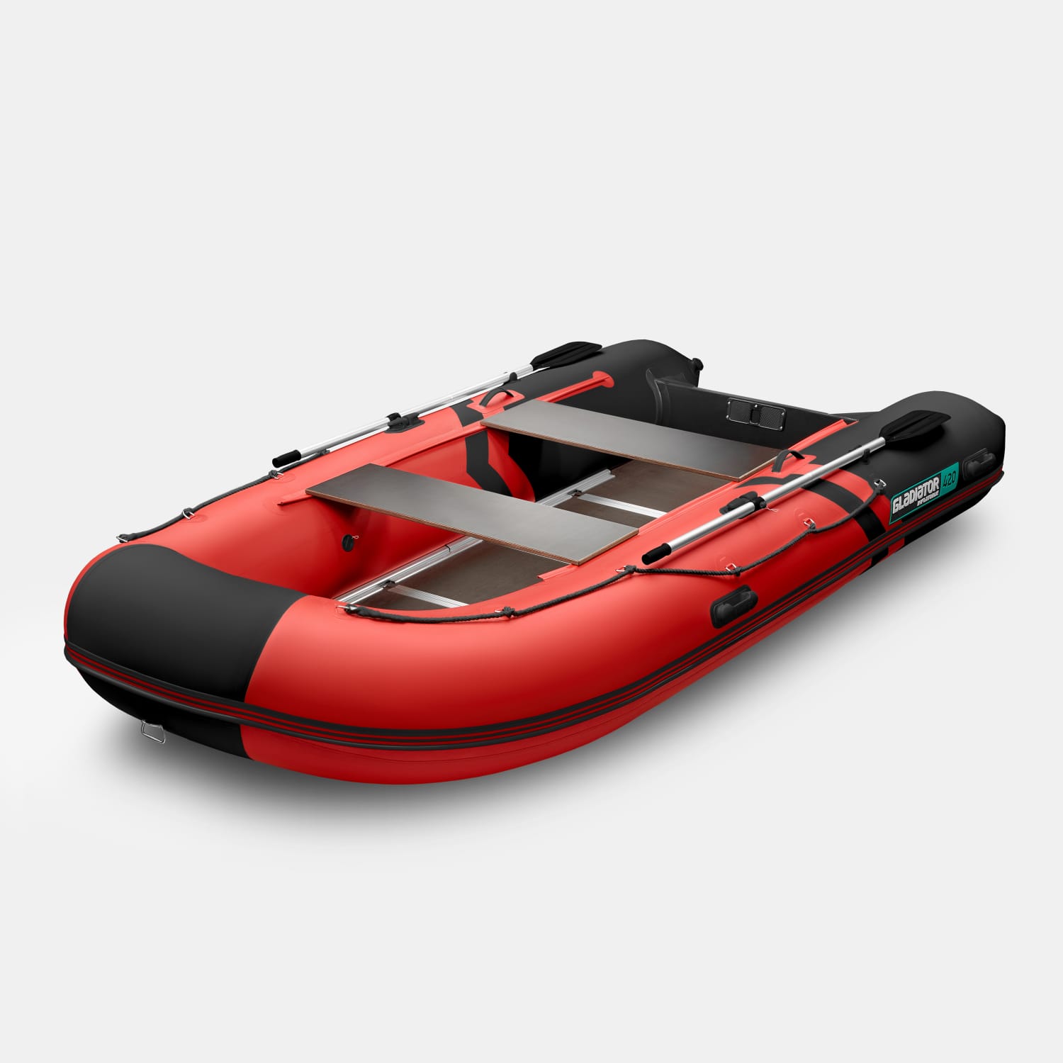 картинка Надувная лодка GLADIATOR B420 красно-черный 