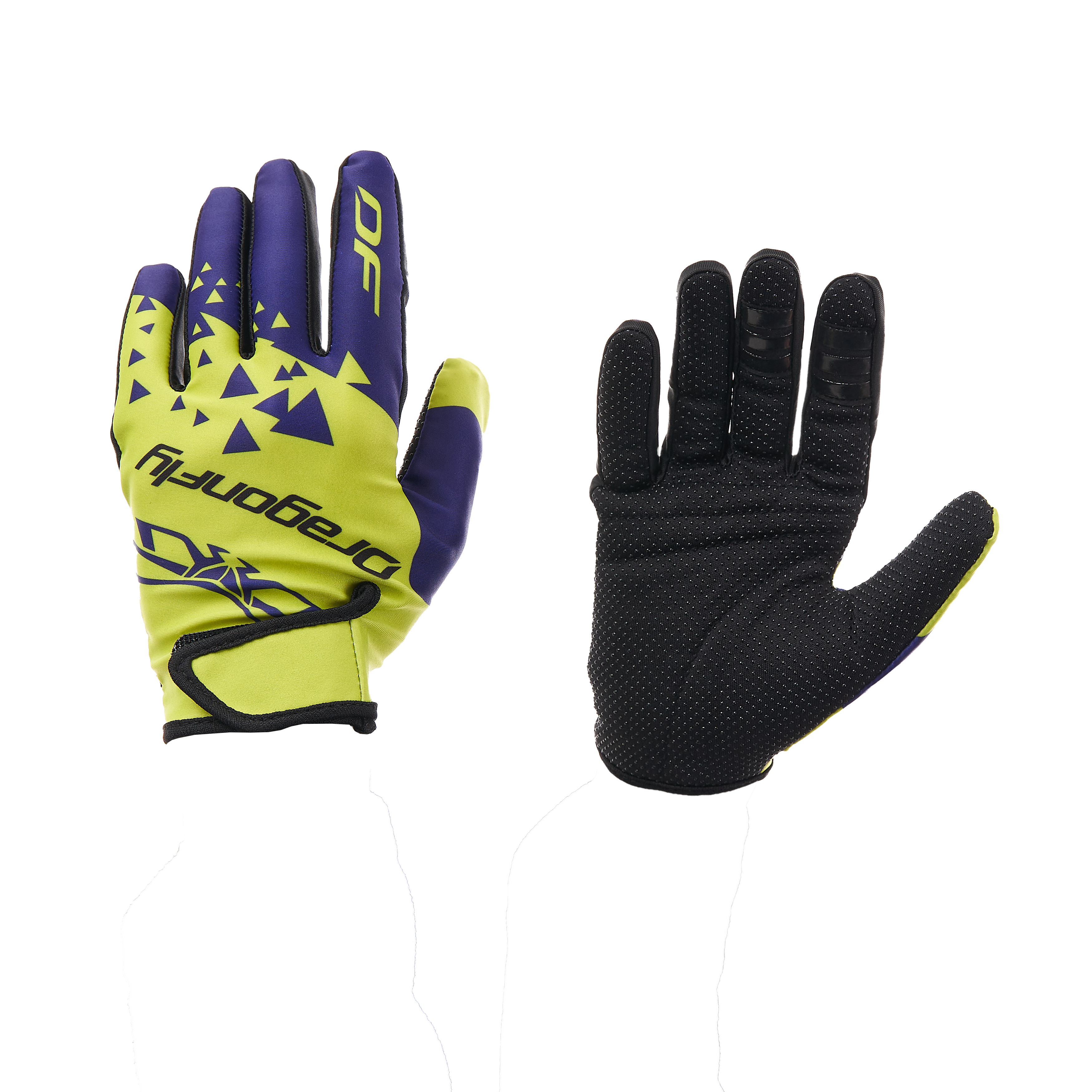 картинка Перчатки DF CROSS Man Lime - Ultramarine (M) от магазина Vezdehod38