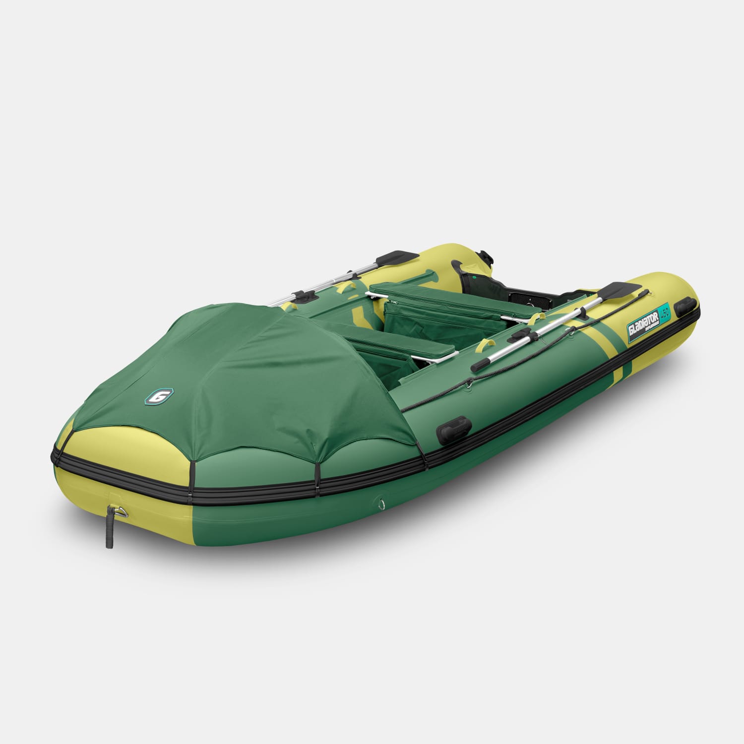 картинка Надувная лодка GLADIATOR E450PRO зелено-оливковый 