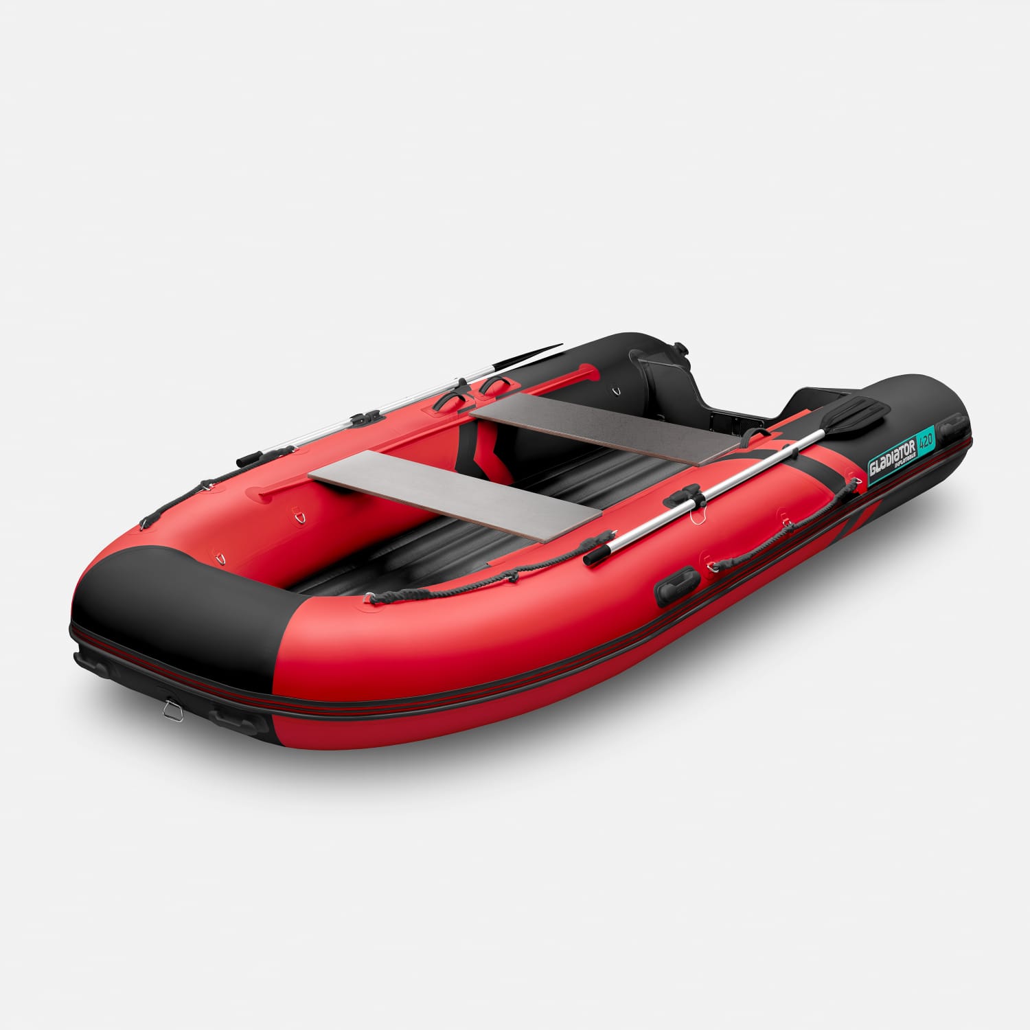 картинка Надувная лодка GLADIATOR E420S красно-черный 