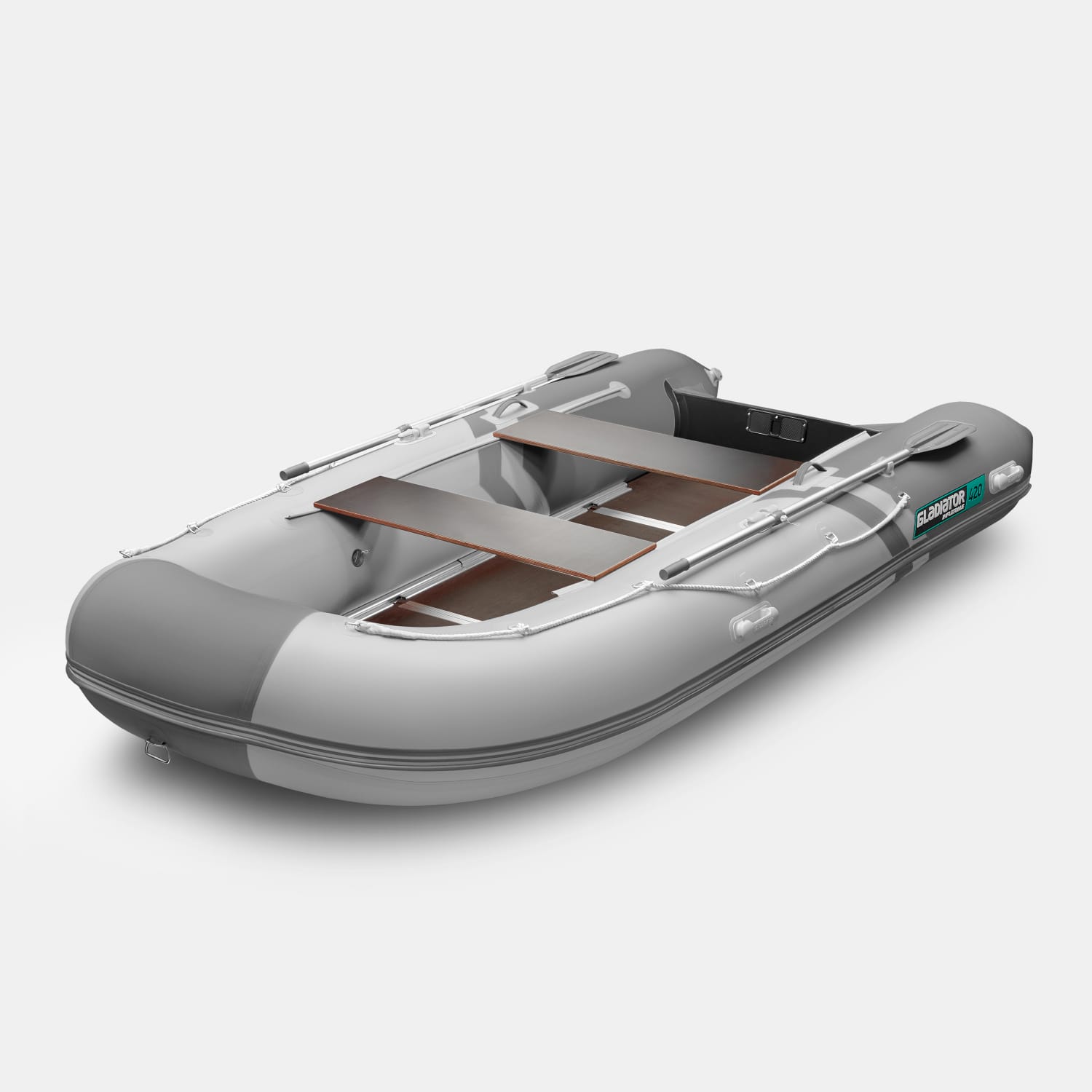 картинка Надувная лодка GLADIATOR B420 светло-темносерый 